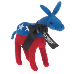 Democratic Campaign Donkey Stuffed Animal, Custom Printed With Your Logo!