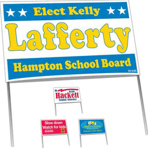 Double Sided Poly Bag Political Election Campaign Signs, Personalized With Your Logo!