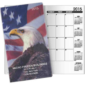 Eagle Design Pocket Planners, Custom Imprinted With Your Logo!
