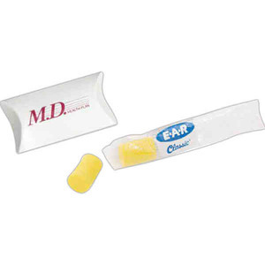 Ear Plugs in Pillow Boxes, Custom Imprinted With Your Logo!
