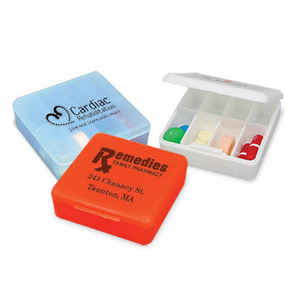 Eight Compartment Pill Boxes, Custom Printed With Your Logo!