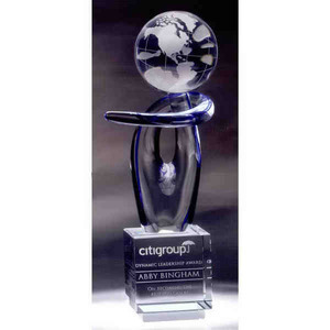 Ethereal Globe Crystal Awards, Custom Imprinted With Your Logo!