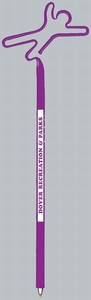 Exercise Man Bent Shaped Pens, Custom Printed With Your Logo!