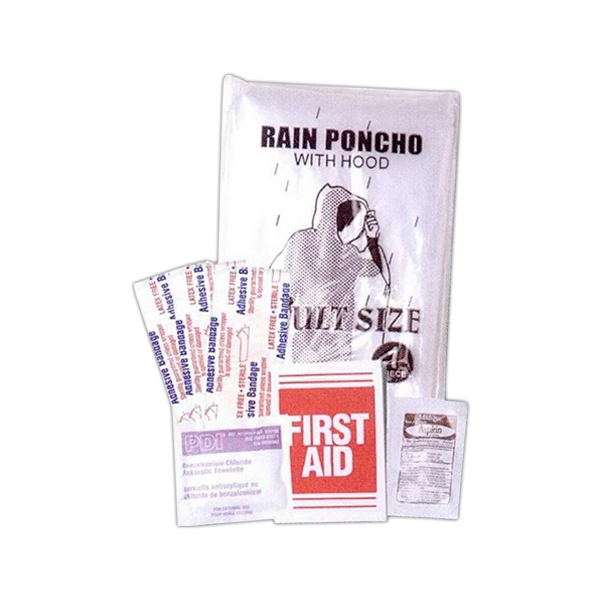  Rain Ponchos in Pouch, Custom Printed With Your Logo!