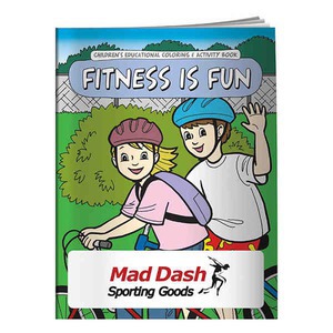 Fitness Themed Coloring Books, Custom Printed With Your Logo!