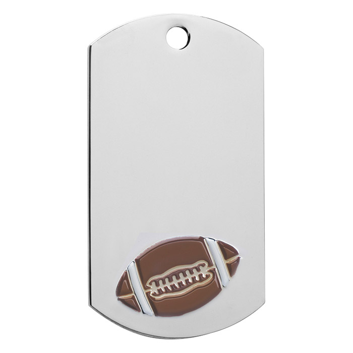 Football Dog Tags, Personalized With Your Logo!
