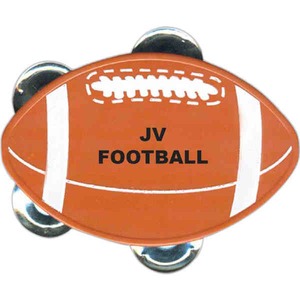 Football Sport Shaped Tambourines, Custom Imprinted With Your Logo!