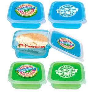 Freezable Gel Lid Food To Go Containers, Custom Imprinted With Your Logo!