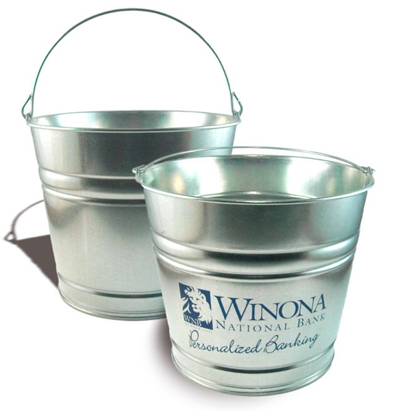 10 Quart Tin Buckets, Custom Designed With Your Logo!