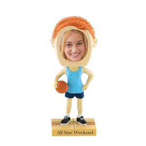 Girls Basketball Player Bobble Head Picture Frames, Custom Printed With Your Logo!