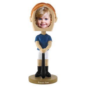 Girls Softball Player Bobble Head Picture Frames, Custom Imprinted With Your Logo!