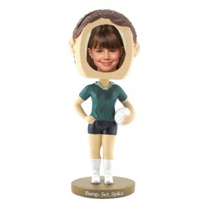 Girls Volley Ball Player Bobble Head Picture Frames, Custom Imprinted With Your Logo!
