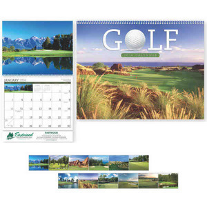 Golf Horizons Panoramic Executive Calendars, Custom Imprinted With Your Logo!
