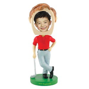 Golfer Bobble Head Picture Frames, Custom Printed With Your Logo!