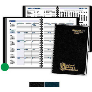 Green and Black Contractors Memo Commercial Calendars, Customized With Your Logo!
