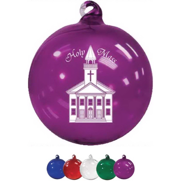 Hand Blown Glass Ornaments, Custom Imprinted With Your Logo!