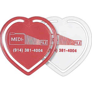 Heart Clip Paperclips, Custom Printed With Your Logo!