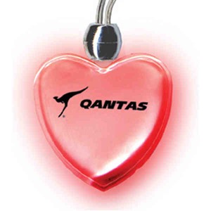 Heart Shaped Light-up Pendants, Custom Printed With Your Logo!