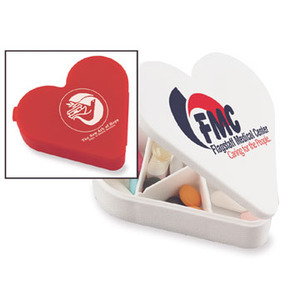 Heart Shaped Pill Boxes, Custom Printed With Your Logo!