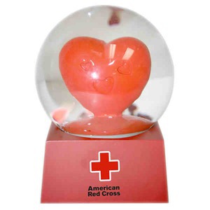Heart Shaped Stock Snow Globes, Personalized With Your Logo!