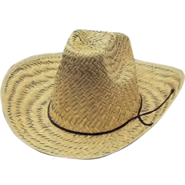 Straw High Crown Cowboy Hats, Custom Printed With Your Logo!
