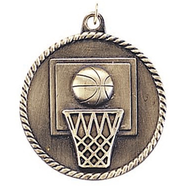 Basketball High Relief Medals, Customized With Your Logo!