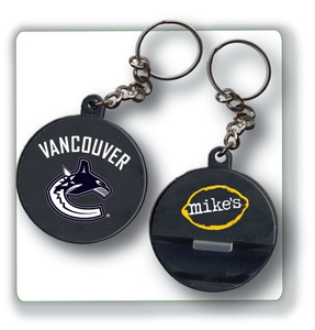 Hockey Puck Shaped Bottle Openers, Custom Printed With Your Logo!