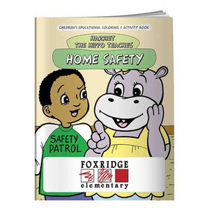 Home Safety Themed Coloring Books, Custom Printed With Your Logo!