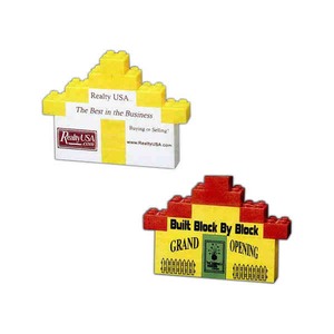 House Shaped Mini Stock Shaped Promo Block Sets, Custom Made With Your Logo!