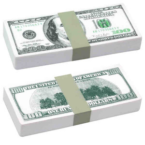 Hundred Dollar Bill Stress Relievers, Custom Printed With Your Logo!