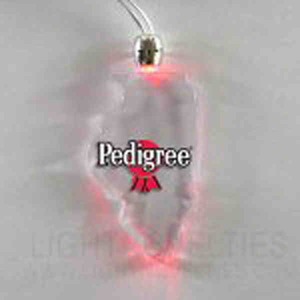 Custom Printed Illinois State Shaped Lighted Necklaces