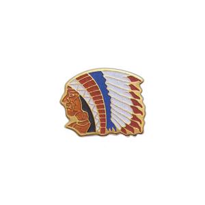 Indian Mascot Pins, Custom Imprinted With Your Logo!