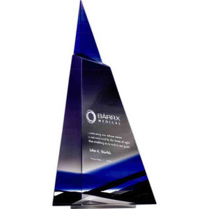 Indigo Peak High End Crystal Awards, Custom Made With Your Logo!