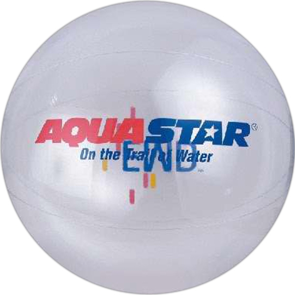 Clear Color Translucent Beach Balls, Custom Designed With Your Logo!