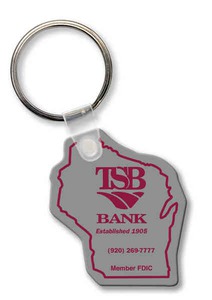 Kansas State Shaped Key Tags, Custom Printed With Your Logo!