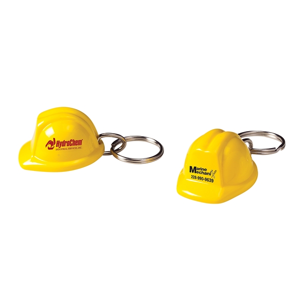 Mini Construction Hat Keychains, Custom Printed With Your Logo!