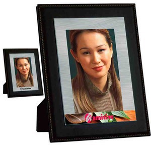Leather Like Photo Picture Frames, Custom Printed With Your Logo!