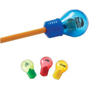 Light Bulb Shaped Pencil Sharpeners, Custom Printed With Your Logo!