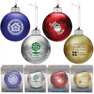 Light Up Christmas Ornaments, Custom Imprinted With Your Logo!