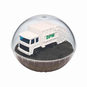 Lighted Mobile Garbage Truck Crystal Globes, Custom Printed With Your Logo!