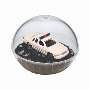 Lighted Mobile Police Car Crystal Globes, Custom Imprinted With Your Logo!