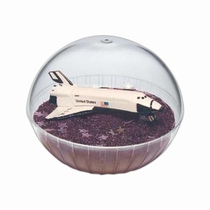 Lighted Mobile Space Shuttle Crystal Globes, Custom Decorated With Your Logo!