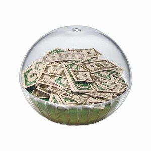 Lighted Money Crystal Globes, Custom Decorated With Your Logo!