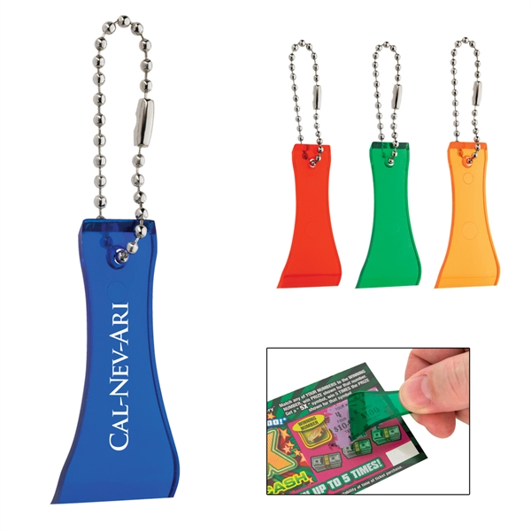 Lottery Ticket Scratcher Keychains, Custom Imprinted With Your Logo!
