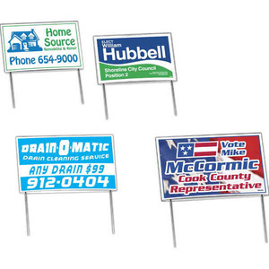 Low Cost Budget Yard Signs, Custom Imprinted With Your Logo!