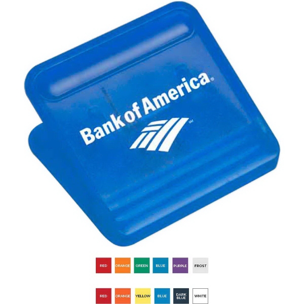 American Made Square Shaped Magnet Clips, Custom Printed With Your Logo!
