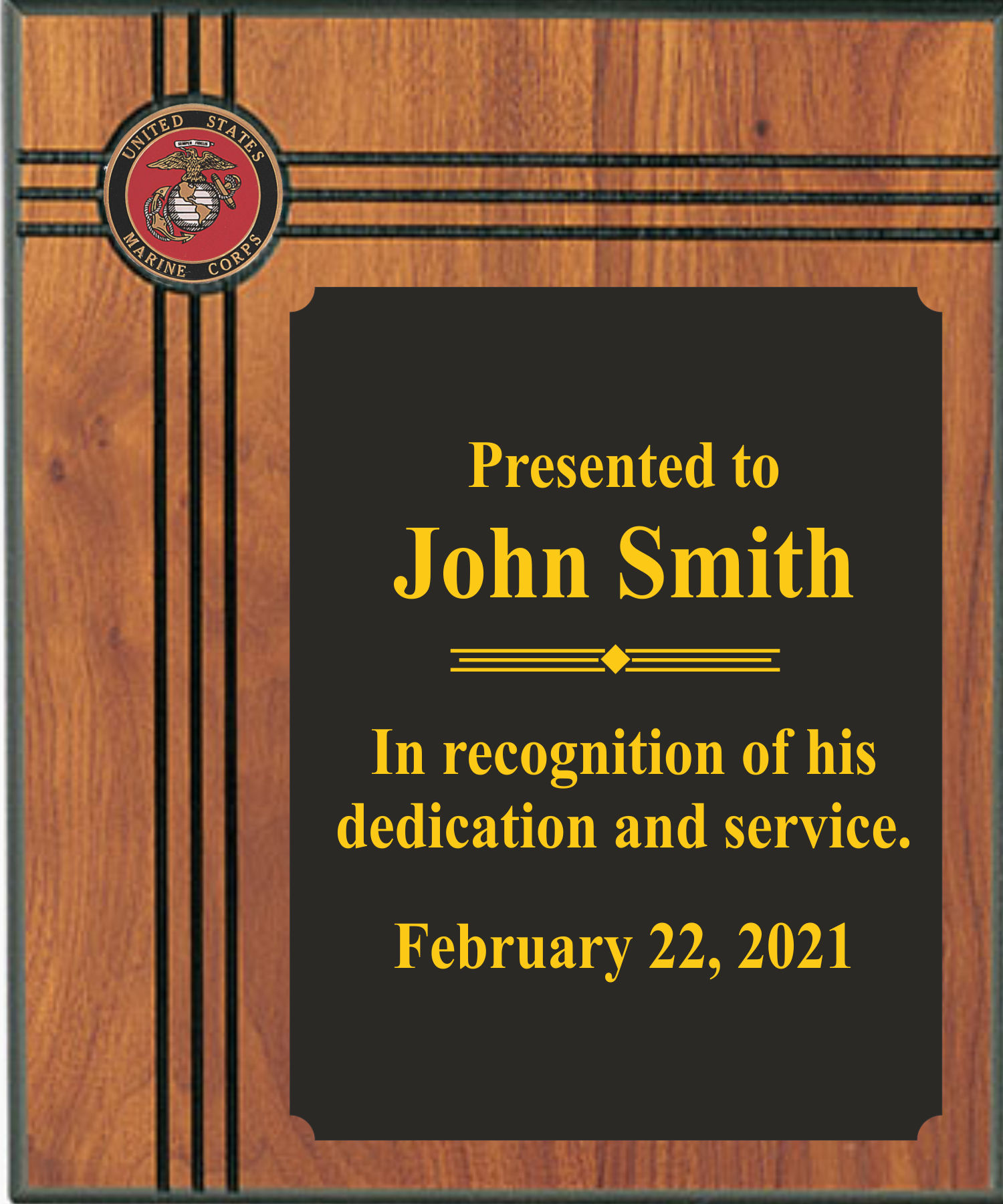 Marines Plaques, Custom Engraved With Your Logo!