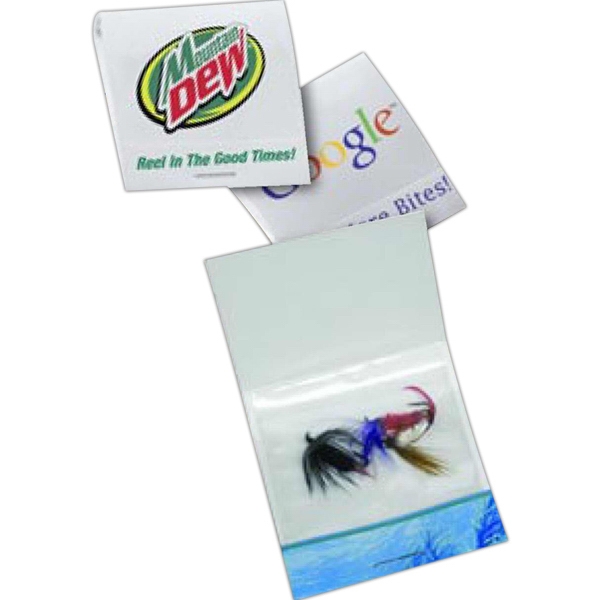 Three Flies Matchbook Fishing Lures, Custom Imprinted With Your Logo!