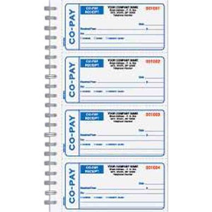 Medical Co Pay Receipt Books, Custom Printed With Your Logo!
