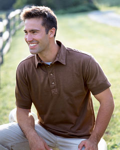 Mens Authentic Pigment Golf Polo Shirts, Embroidered With Your Logo!
